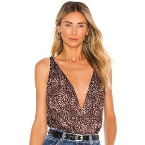 Paige Nadynne Bodysuit, Mocha Bisque & Ecru, size Small. New without tags.